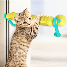 Cat interactive amusement toy with suction cup orbital ball can be used as cat climbing frame
